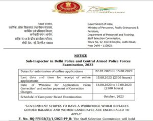 Read more about the article SSC CPO SI Recruitment 2023